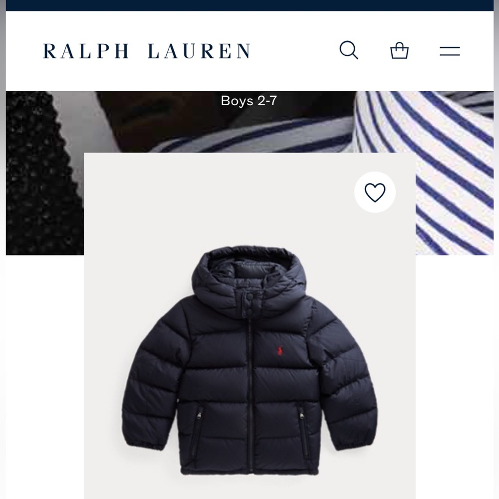 Polo blue bubble coat